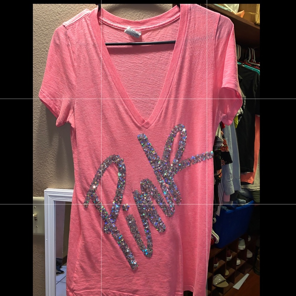 PINK Victoria’s Secret shirt with sequence
